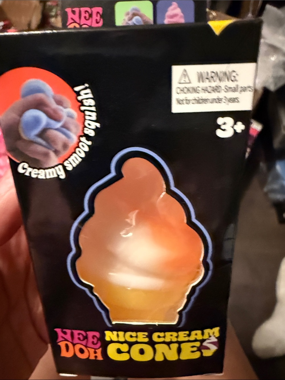 Nice Cream Cone Squishy Toy — orange and white
